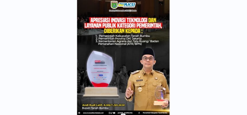 Tanah Bumbu Raih Apresiasi dari B-Universe atas Inovasi Layanan Publik Kategori Pemerintah