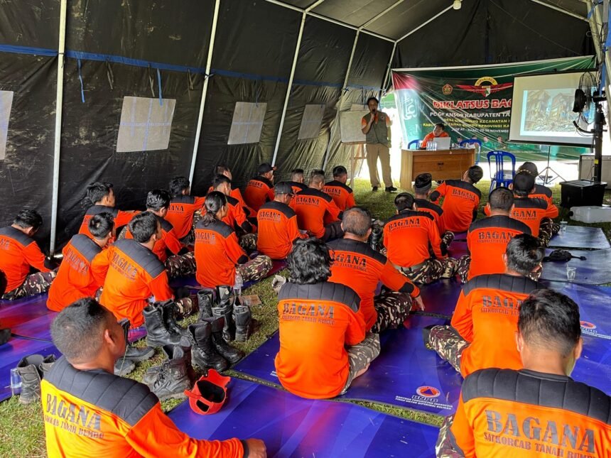 Sinergi Kesiapsiagaan, BPBD Tanbu Berikan Ilmu Kebencanaan kepada Banser GP Ansor