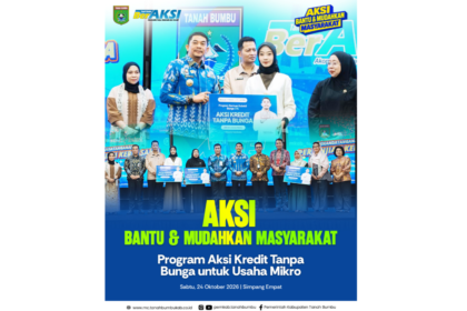 Bupati Tanah Bumbu Andi Rudi Latif Luncurkan Kredit Tanpa Bunga untuk UMKM